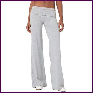 Flare Leggings Fold Over Waist Bootcut Yoga Pants Stretch Polyester Blend